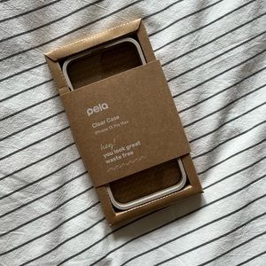 Pela Clear iPhone 13 Pro Max case in London Fog